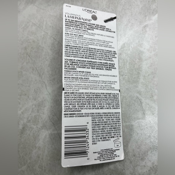 L’Oréal Paris Voluminous Lash Paradise Waterproof Blackest Black 204 Mascara. - Picture 2 of 3